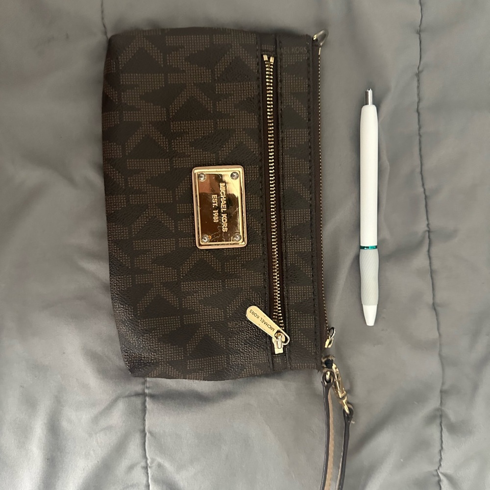 Michael Kors Brown Wristlet